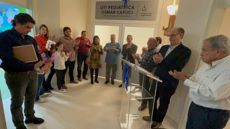 UTI PEDIÁTRICA DO HE RECEBEU O NOME DO BENEMÉRITO OSMAR CAPUCI E DA COMISSÃO REGIONAL DO AGRONEGÓCIO