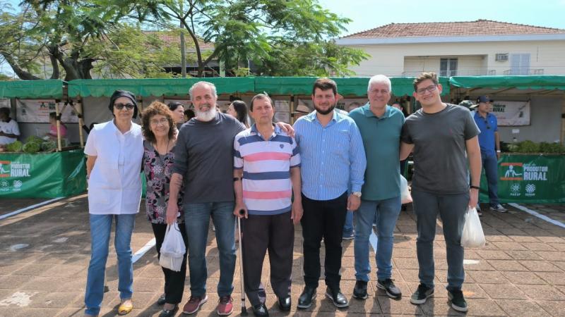Autoridades de Pirapozinho na primeira edição da Feira do Produtor Rural em Pirapozinho