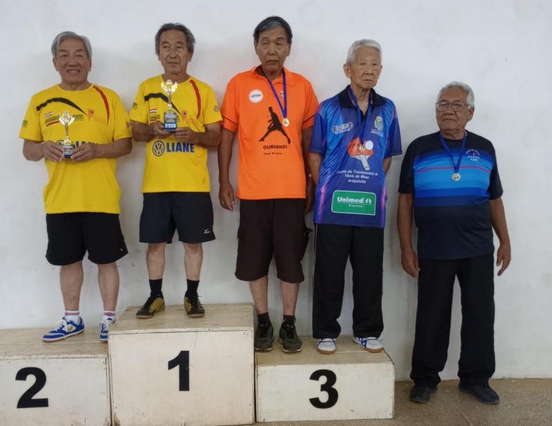 Dobradinha! Teruo Tarumoto e Yoshinori Yassuda, campeão e vice na categoria veterano 70