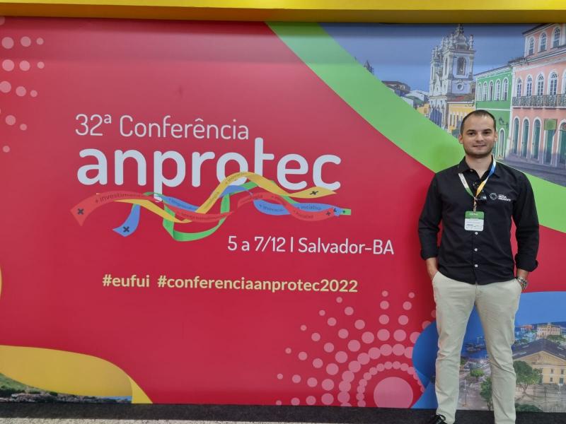 Diretor da Inova PP, Diego Andreasi que participou da Conferência Anprotec