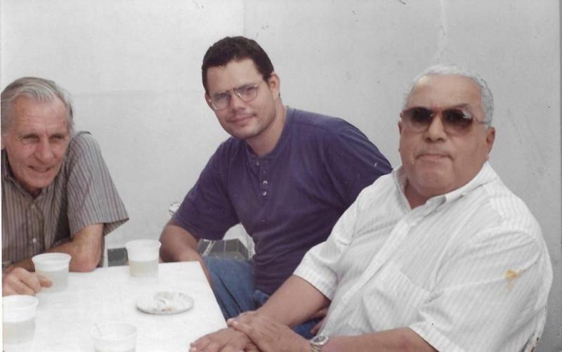 Barbosa e Bendradt numa festa na residência de Cleber Toledo em Prudente em meados dos anos 1990