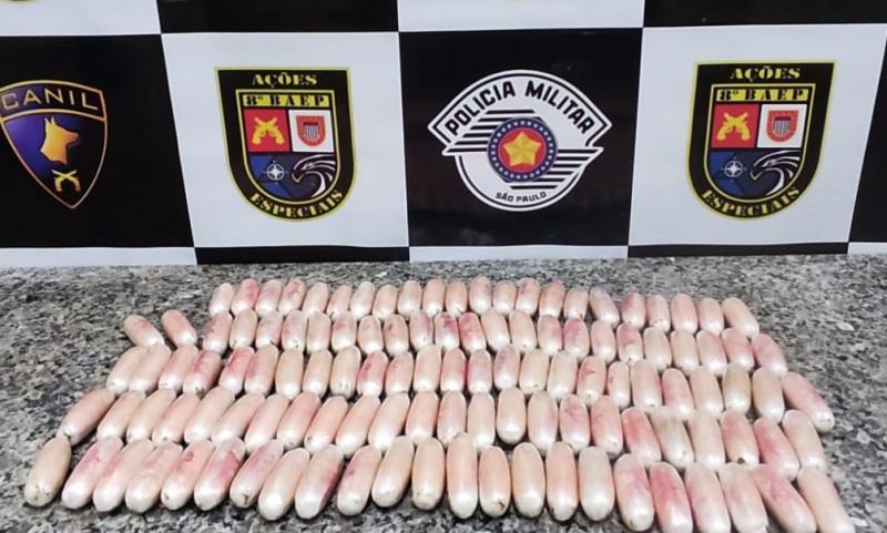 Cocaína totalizou 1,4 kg e foi encaminhada para delegacia de Presidente Bernardes