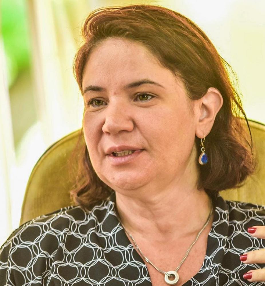 Sabrina Diniz, superintendente do Incra em São Paulo, durante reunião na FCT Unesp 