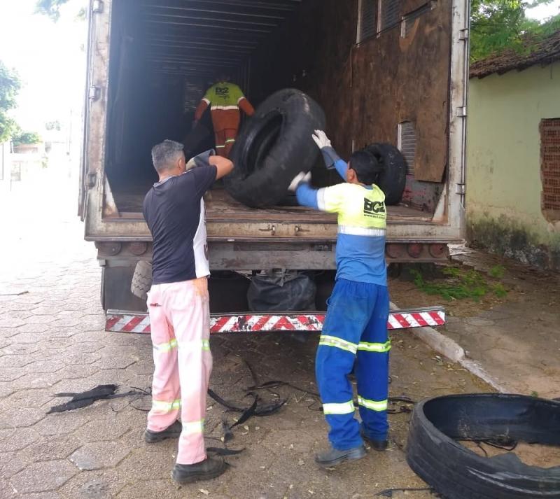 Departamento de Combate a Endemias de Santo Anastácio enviou cerca de 1,5 mil pneus e carcaças para serviço de reciclagem 