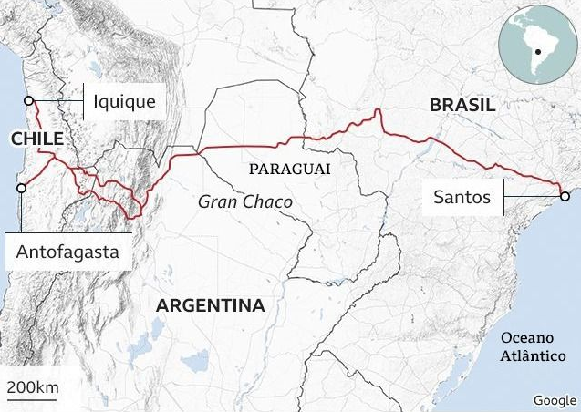 Corredor bioceânico unirá costas dos oceanos Pacífico e Atlântico