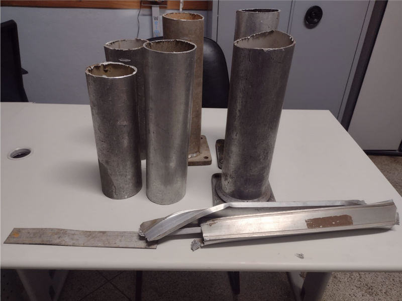 Foram apreendidos cerca de 12kg de alumínio junto ao suspeito 
