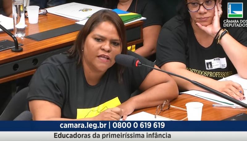 Berta Lucia Lima representou a categoria de educadoras da Educação Infantil de Prudente em Brasília