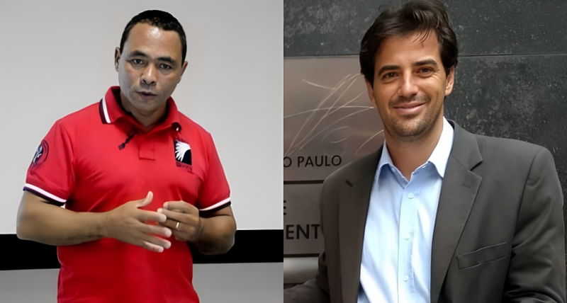 Geraldo Gomes, à esquerda, e Clayton dos Santos, à direita