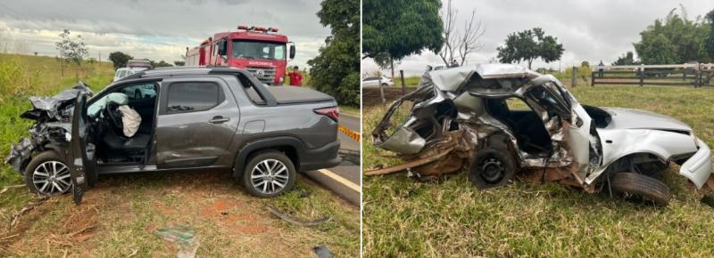 Acidente ocorreu na manhã desta segunda-feira, no km 2 da Vicinal Engenheiro Byron de Azevedo Nogueira (SPA 127/563)