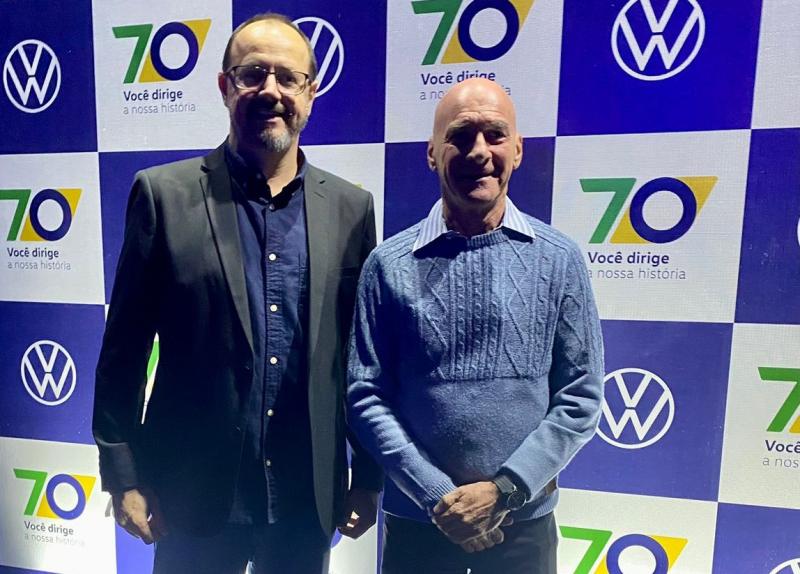 JORDÃO AMORIELI E LUIZ BOTIGELLI, NO EVENTO DA VOLKSWAGEN