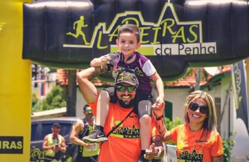 Junior Diesel, da Ladeiras Eventos, idealizador da corrida e família