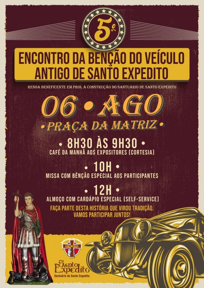 Cartaz do 5º Encontro do Veículos Antigo de Santo Expedito