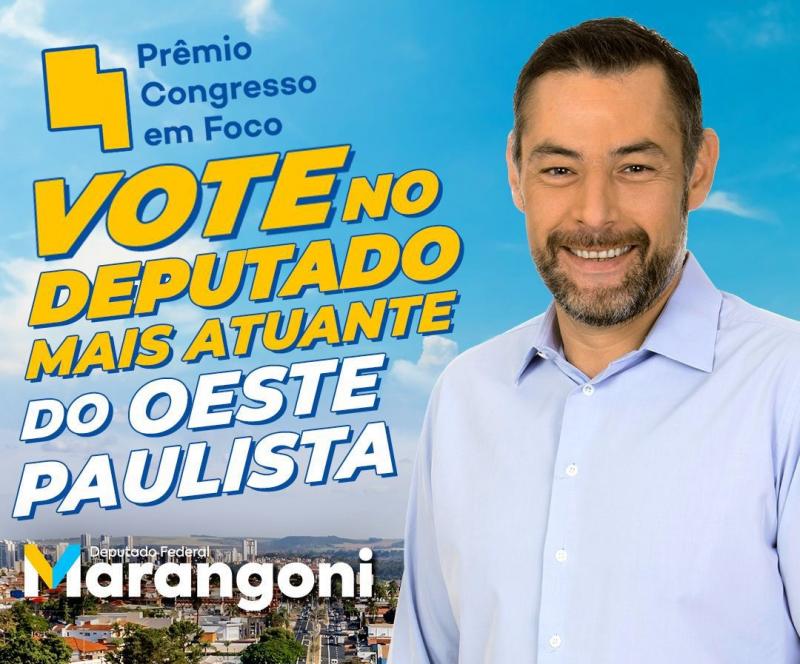 Marangoni é dos mais atuantes deputados da atual legislatura e produziu até o momento 978 proposições