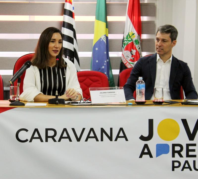 Juliana Cardoso, secretária de Desenvolvimento Econômico de São Paulo ao lado de Raul Audi, presidente da Acipp 