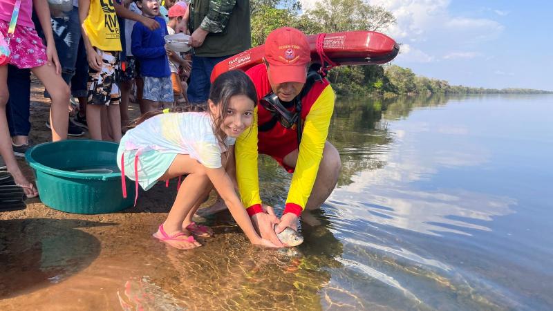 Alunos de escolas municipais de Primavera ajudaram nos trabalhados