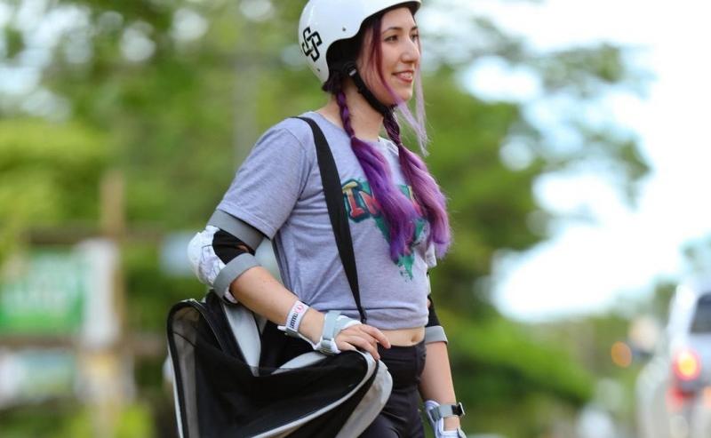 A idealizadora do evento, Ângela Cabrini, proprietária da Inline Pro Patins & Life Style