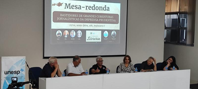 Mesa-redonda “Bastidores de grandes coberturas jornalísticas da imprensa prudentina” foi realizada hoje