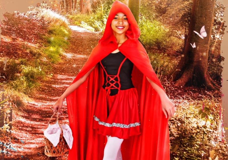 Isabelly Monteiro da Silva é a Chapeuzinho Vermelho