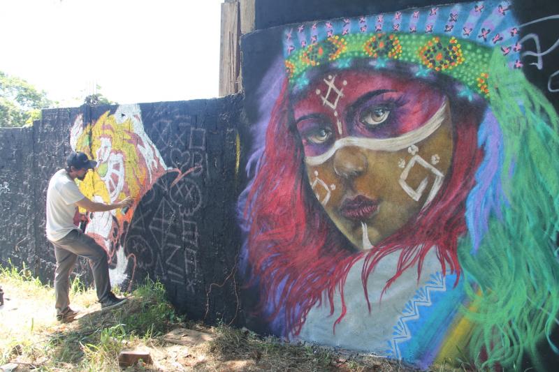 Cidade do Skate foi palco de diversas manifestações de arte urbana, entre elas o mural estilizado pelos artistas do Graffiti Arte