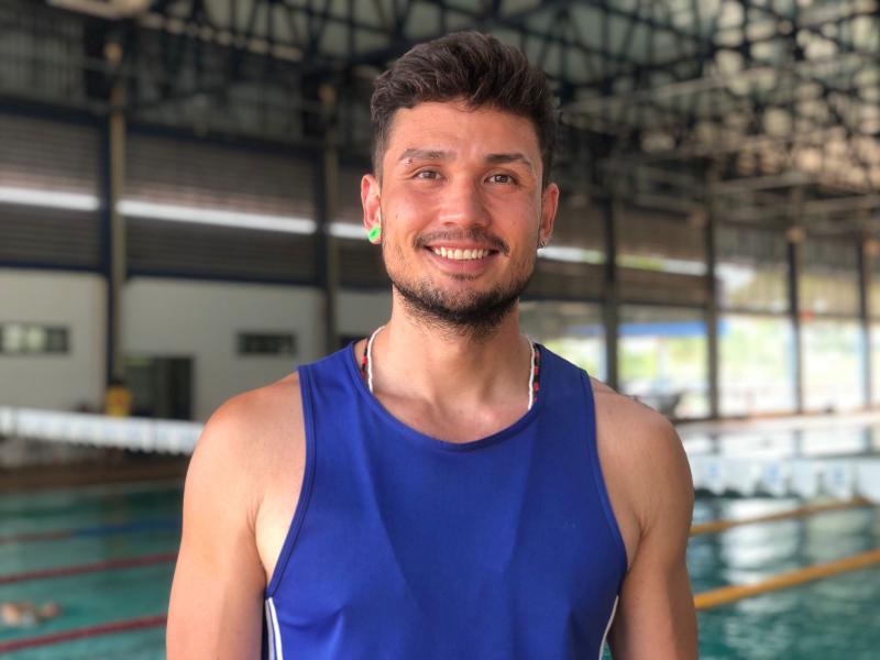 Felipe Hashimoto Bim, 34 anos, começou a nadar aos 5