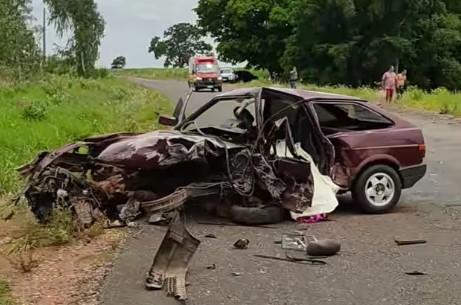 Morador de Panorama ocupava um dos automóveis que bateram na estrada vicinal SPV-012