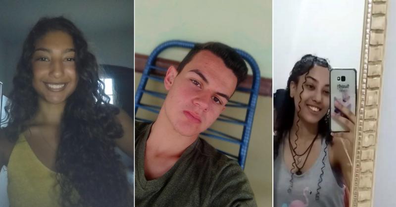 Maria Fuzzi (esq.), Júlio César Gonçalves (cen.) e Raquel Vitória Benfica (dir.) concluíram ensino médio no ano passado e estão aptos a entrar em uma graduação