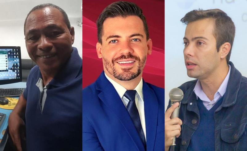 Geraldo, chefe de gabinete; Yuri, secretário de Cultura e Turismo; e Claudionor Paschoalotto Jr., titular de Meio Ambiente