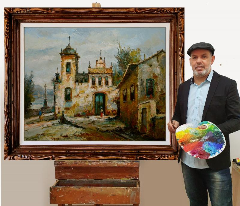 Além de pintar obras, Cido Oliveira ministrará workshop aos que amam a arte 