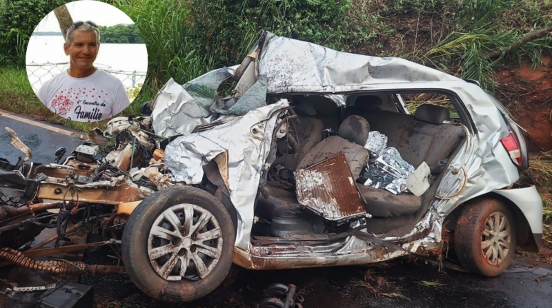 Vítima dirigia carro que bateu de frente contra caminhão trator tracionando um semirreboque