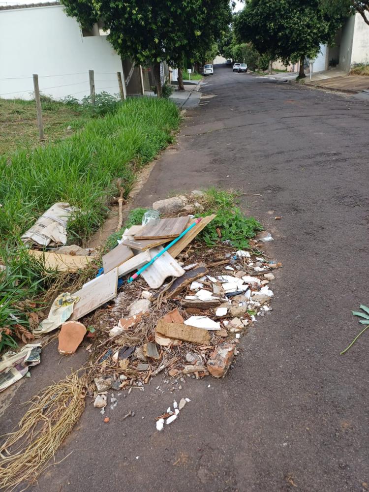 Registro número 1 desta cronologia: restos de móveis, papelão e folhas, fazem esse lixo avançar sobre a rua