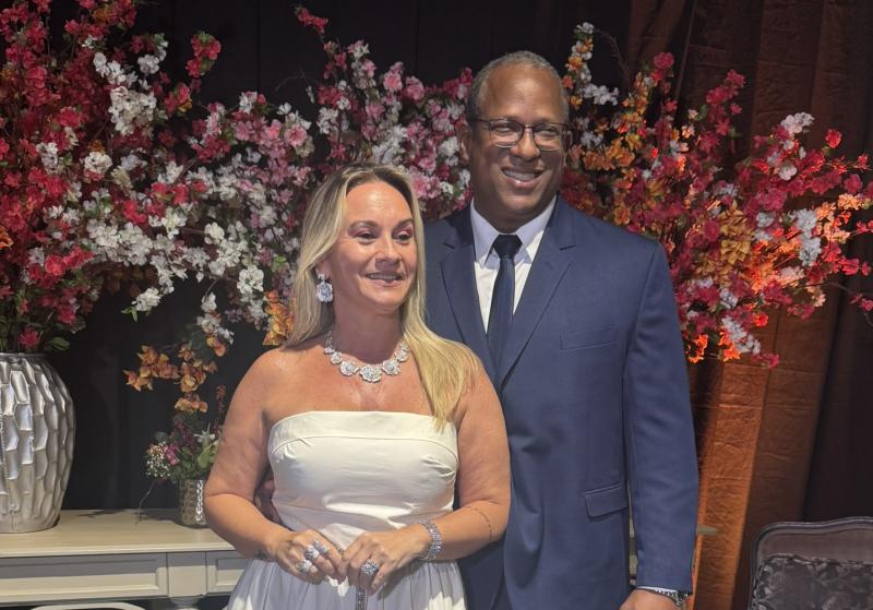 Presidente Cremilson Julião Rodrigues e a esposa Mirella