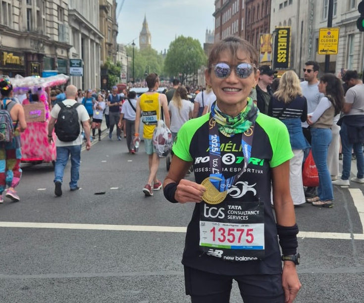 Amelia Oichi competiu na Maratona de Londres    