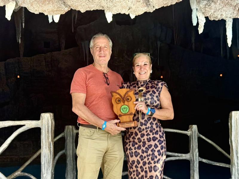 Omar Peplow e sua esposa, hóspedes de Tocantins no Terra Parque