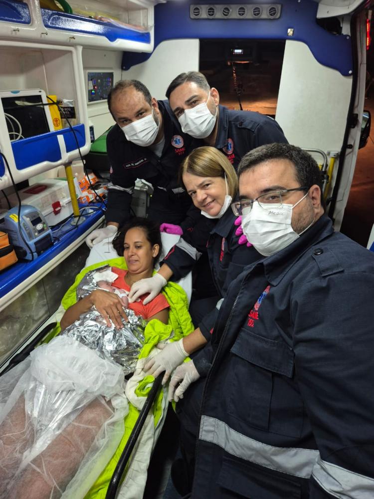 Maria Aliz nasceu dentro da ambulância do Same