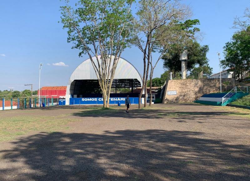 Palco da Praça da Bandeira, onde será realizado o 1º Fest Dance de Bernardes