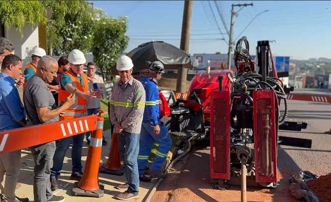Primeira perfuração do projeto se deu nesta segunda-feira, na Rua Cyro Bueno, no Jardim Morumbi