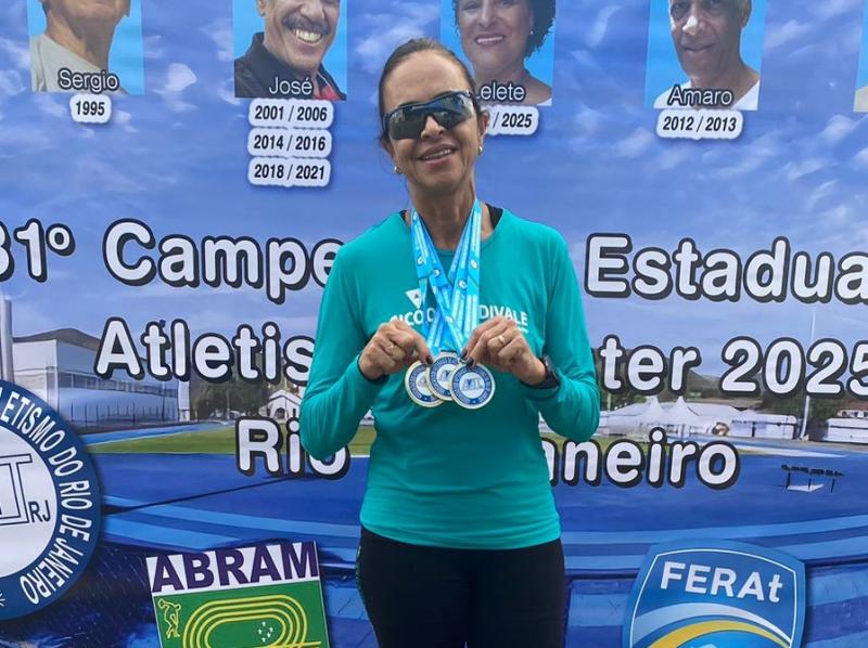 Agda Santos levou o título nos 100m, 400m e salto em altura, todas na categoria F55