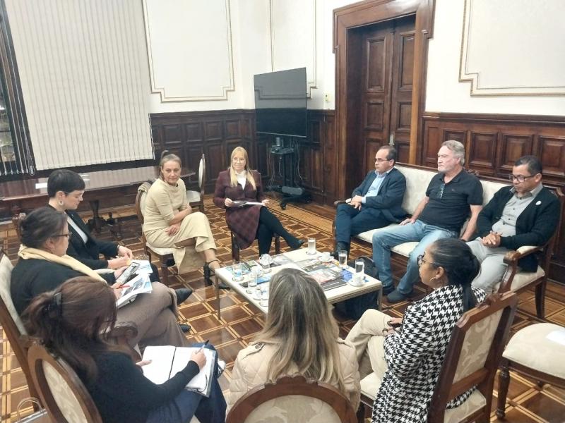 Reunião com a secretária de Estado da Cultura, Economia e Indústrias Criativas, para tratar da criação do Centro Cultural da Hungria