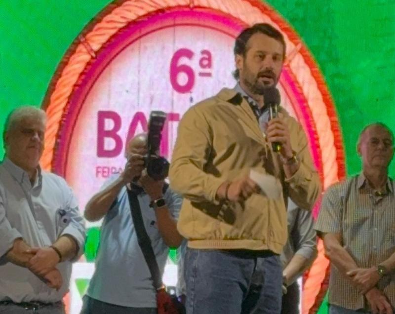 Guilherme Piai, secretário estadual da Agricultura, na Batatec