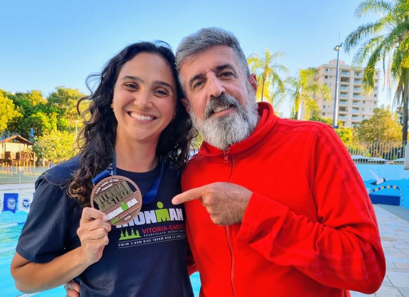 Emoção tomou conta de mestre e sua pupila