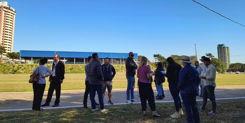 Patrocinadores e parceiros se reuniram com a organização, nesta quinta-feira, no palco da festa
