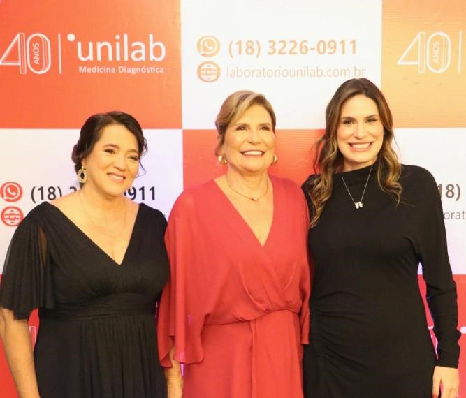 Marcia Germano Briguenti de Souza, diretora operacional; Maria Helena Cerávolo Lemos, diretora técnica e fundadora; e Bruna Cerávolo Lemos, médica hematologista e diretora médica do Unilab