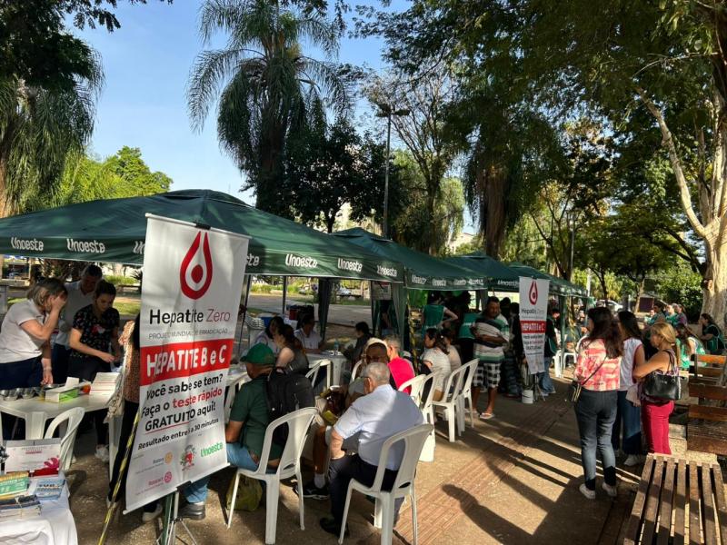 Campanha Hepatite Zero realizou 200 testes de hepatites B e C em Prudente