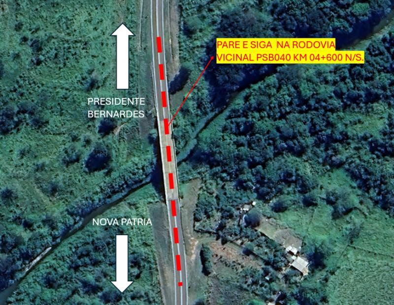 Mudança no tráfego em vicinal ocorre até sábado