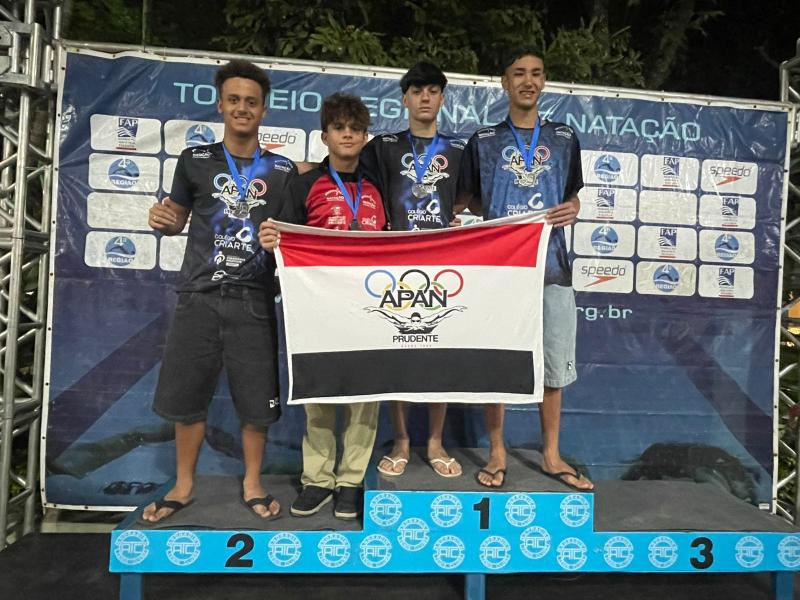 Destaque para o revezamento Juvenil Masculino – medalha de prata com os atletas: João Gabriel, Rafael, Samuel e Heitor