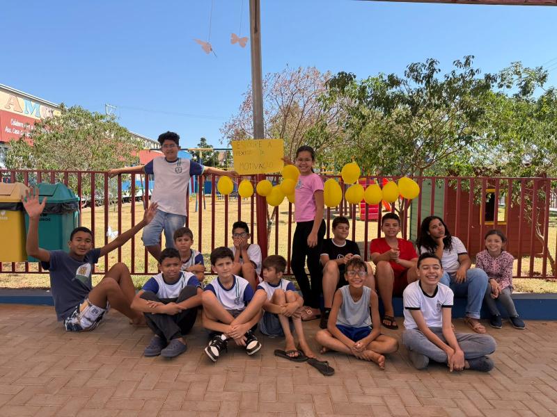 Crianças e Adolescentes do Projeto SCFV, da Casa da Criança de Presidente Bernardes, participam de atividades do “Setembro Amarelo”