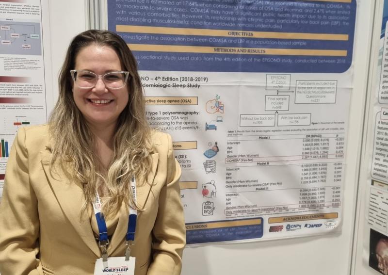 Priscila Kalil, fisioterapeuta da clínica Marchiotto e do Instituto do Sono, apresenta trabalho em Singapura