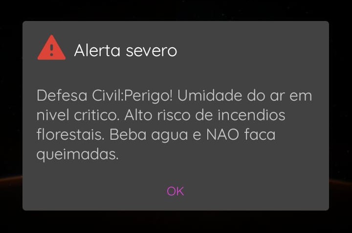 Mensagens aparecem como um pop-up na tela dos celulares e só desaparecem quando fechadas pelo usuário