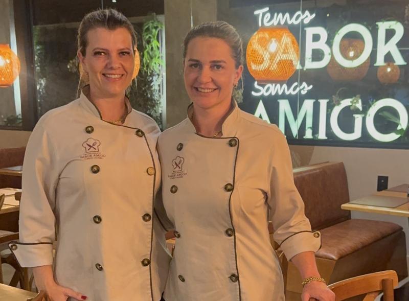 Fernanda Broca e Josiane Perreti, do Restaurante Sabor Amigo