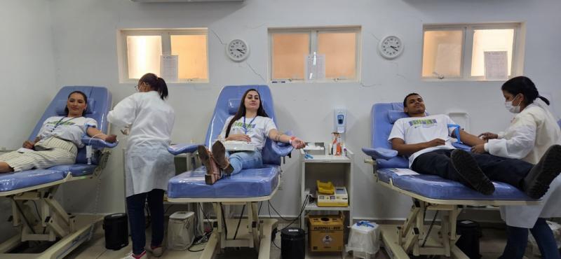 Mais de 50 colaboradores participaram da ação de doação nesta sexta